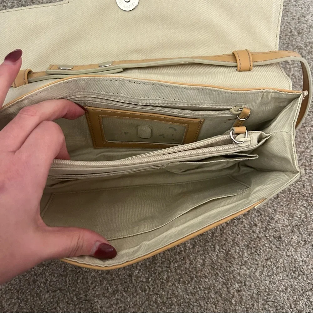 90’s Y2K tan shoulder purse clutch wallet - Picture 3 of 7